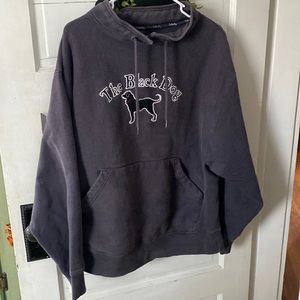 Navy Black dog Adult Classic Heavyweight Fisherman Sweatshirt